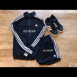 Adidas track suit w/ sneakers